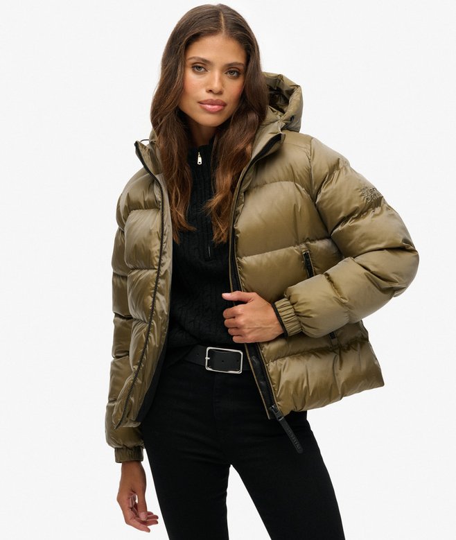 superdry Hooded Luxe Sports Puffer Jacket