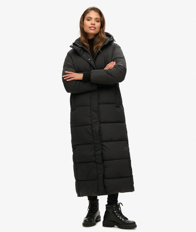 superdry Hooded Maxi Puffer Coat