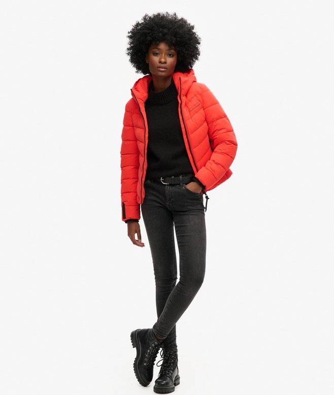 Superdry Hooded Microfibre Padded Jacket