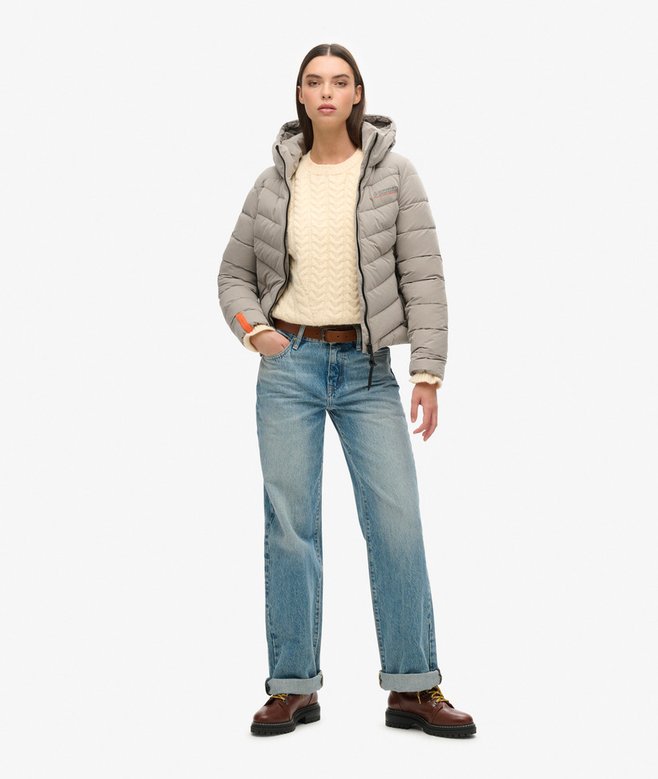 Superdry Hooded Microfibre Padded Jacket