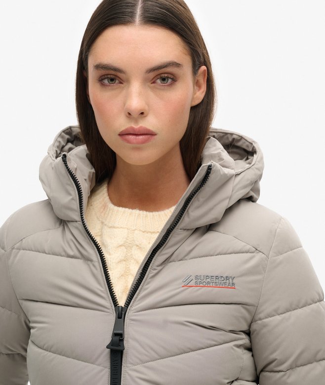 Superdry Hooded Microfibre Padded Jacket
