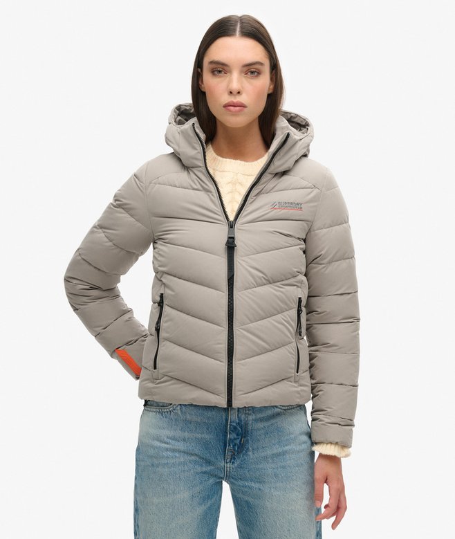 Superdry Hooded Microfibre Padded Jacket
