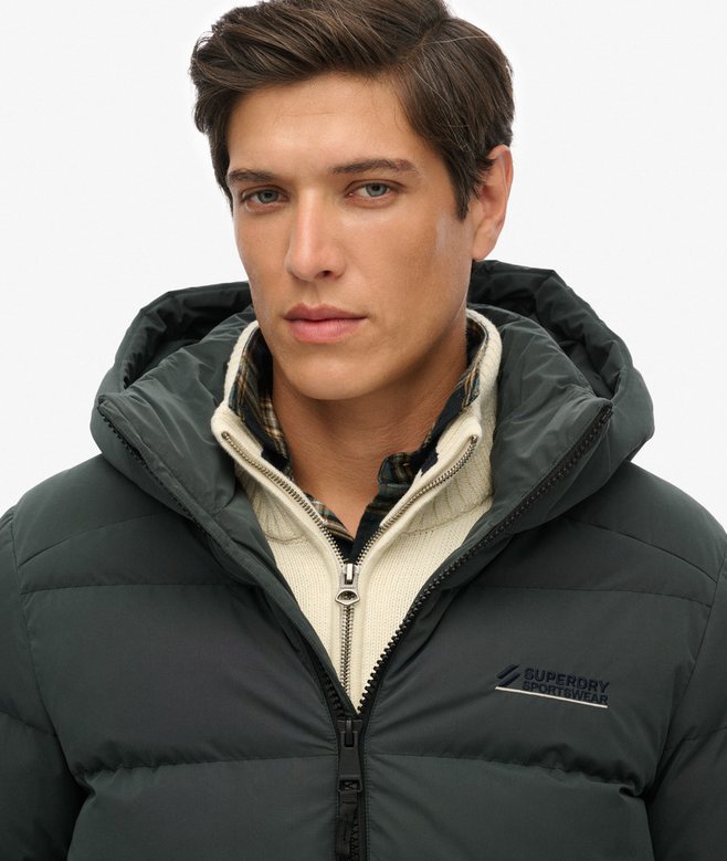Superdry Hooded Microfibre Sport Puffer Jacket