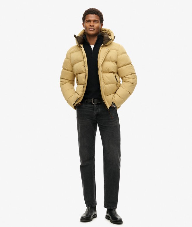 Superdry Hooded Microfibre Sport Puffer Jacket