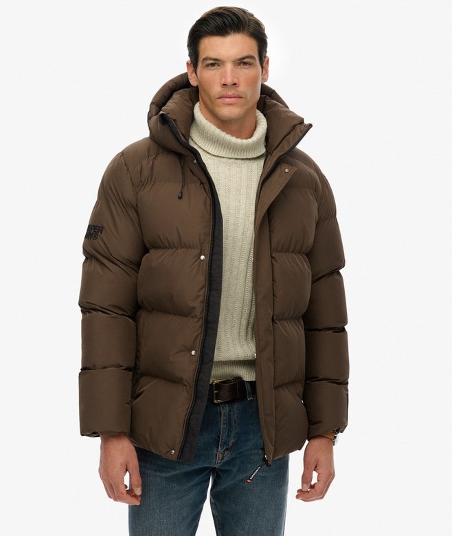 Superdry Hooded Mid Length Sports Puffer Jacket