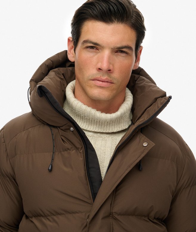 Superdry Hooded Mid Length Sports Puffer Jacket