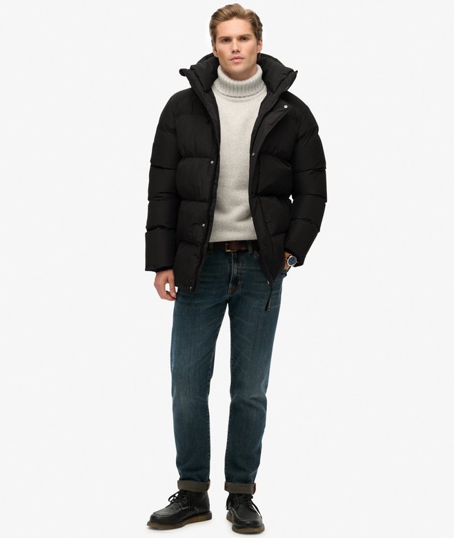Superdry Hooded Mid Length Sports Puffer Jacket