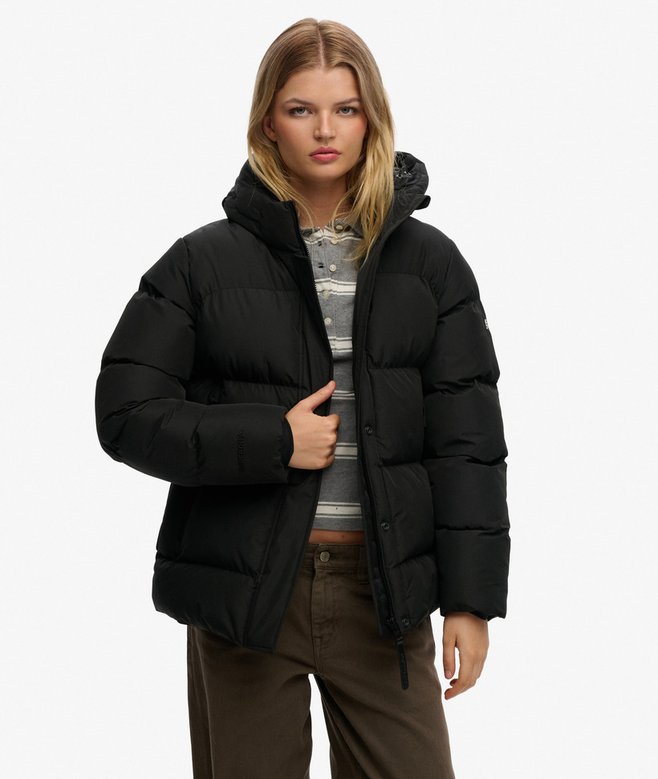 Superdry Hooded Mid Length Sports Puffer Jacket