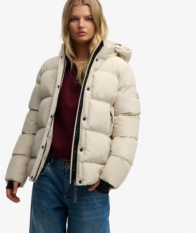 Superdry Hooded Mid Length Sports Puffer Jacket