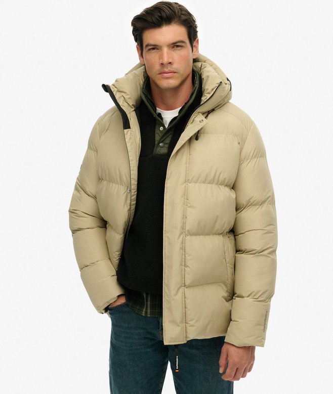 Superdry Hooded Mid Length Sports Puffer Jacket