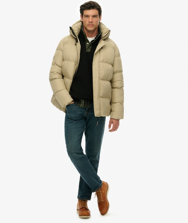 Superdry Hooded Mid Length Sports Puffer Jacket