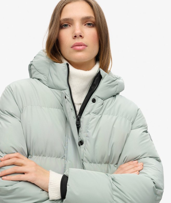 Superdry Hooded Mid Length Sports Puffer Jacket