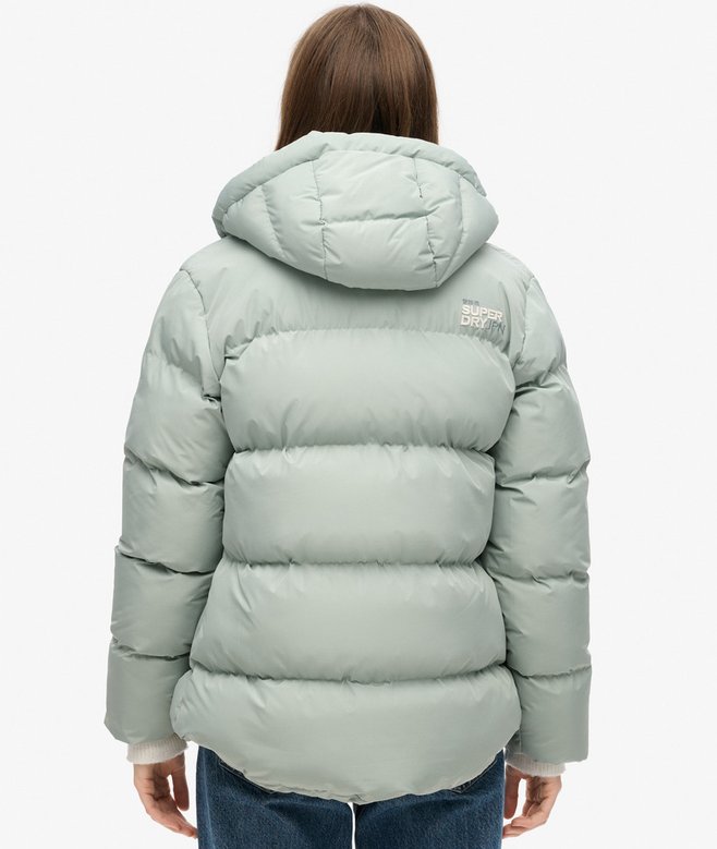 Superdry Hooded Mid Length Sports Puffer Jacket
