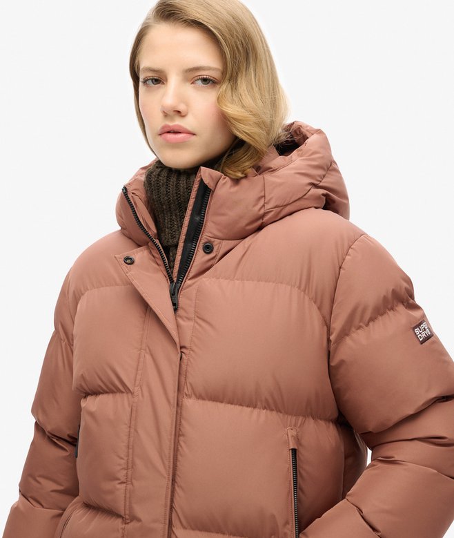 Superdry Hooded Mid Length Sports Puffer Jacket