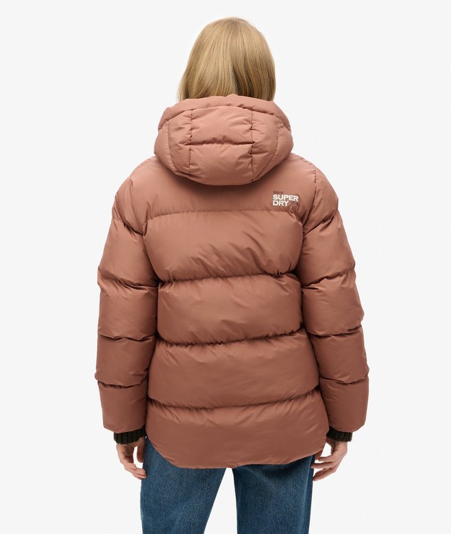 Superdry Hooded Mid Length Sports Puffer Jacket