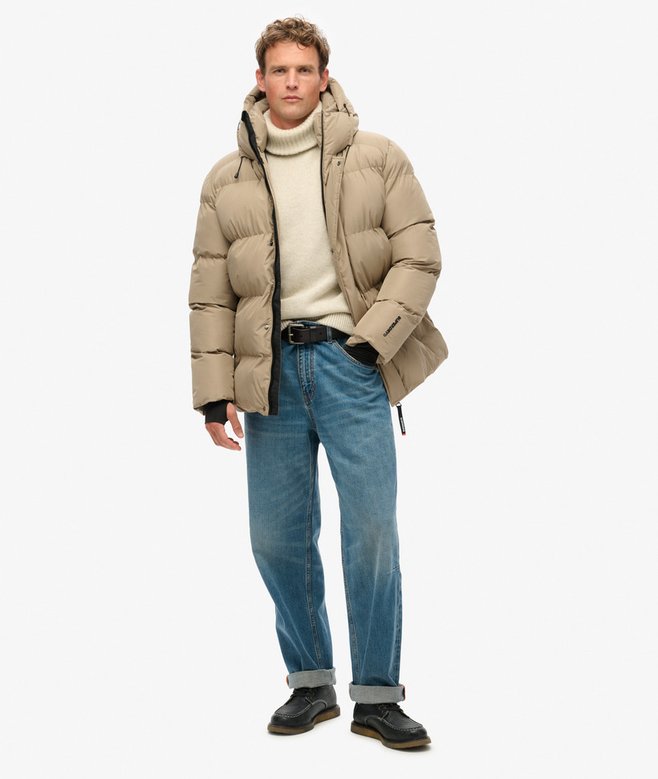 Superdry Hooded Mid Length Sports Puffer Jacket