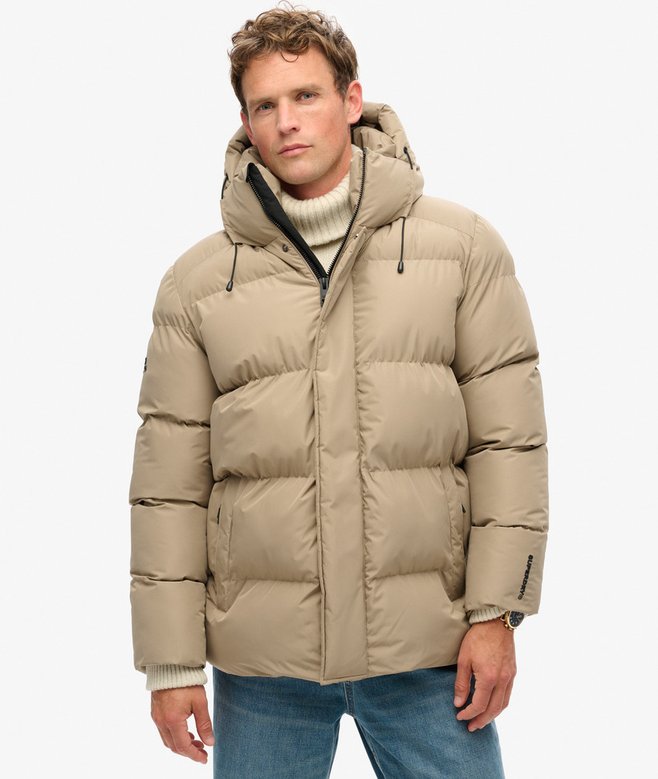 Superdry Hooded Mid Length Sports Puffer Jacket