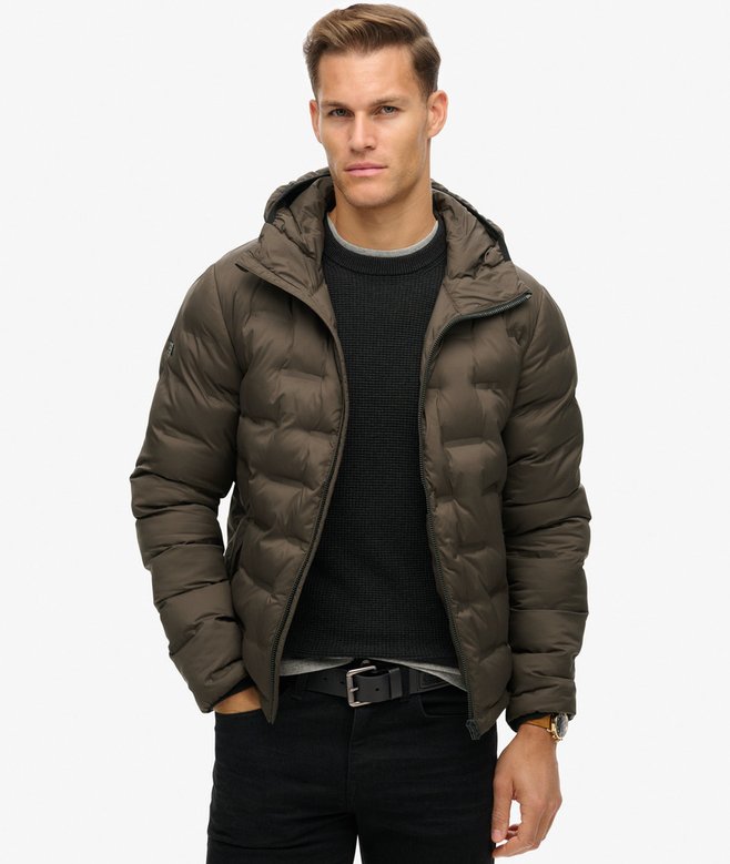 superdry Hooded Quilted Puffer Coat