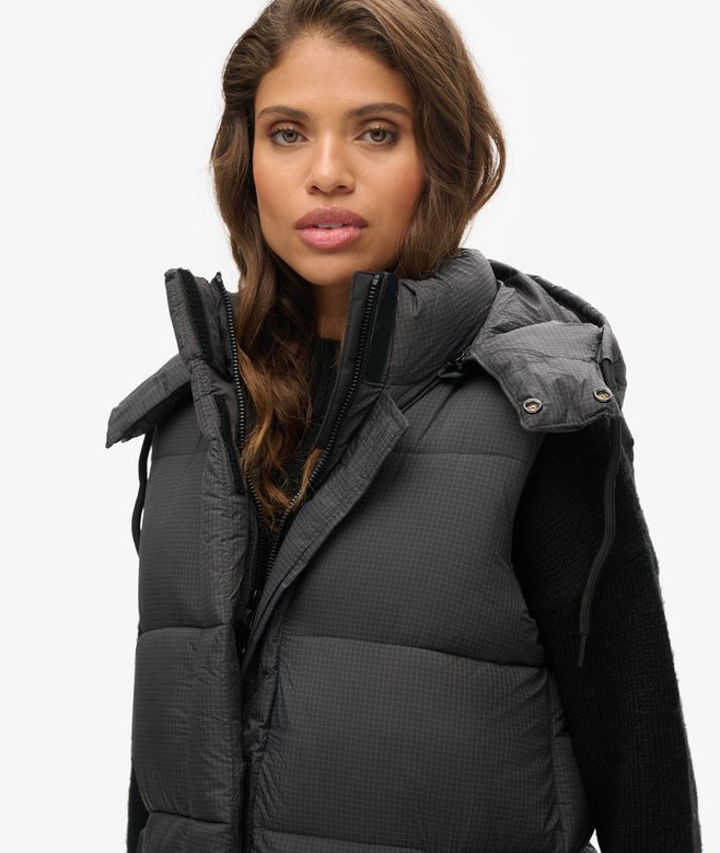 Superdry Hooded Ripstop Longline Gilet