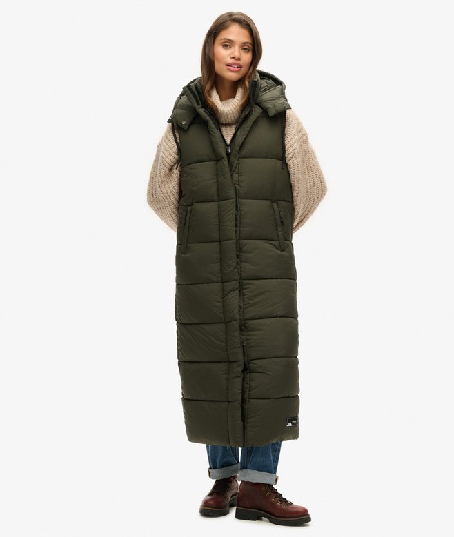 Superdry Hooded Ripstop Longline Gilet