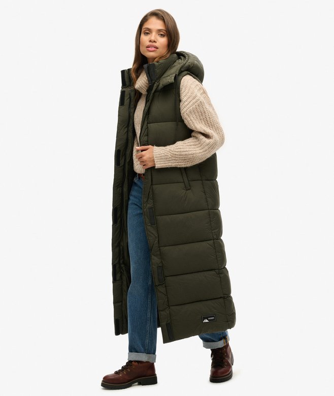 Superdry Hooded Ripstop Longline Gilet