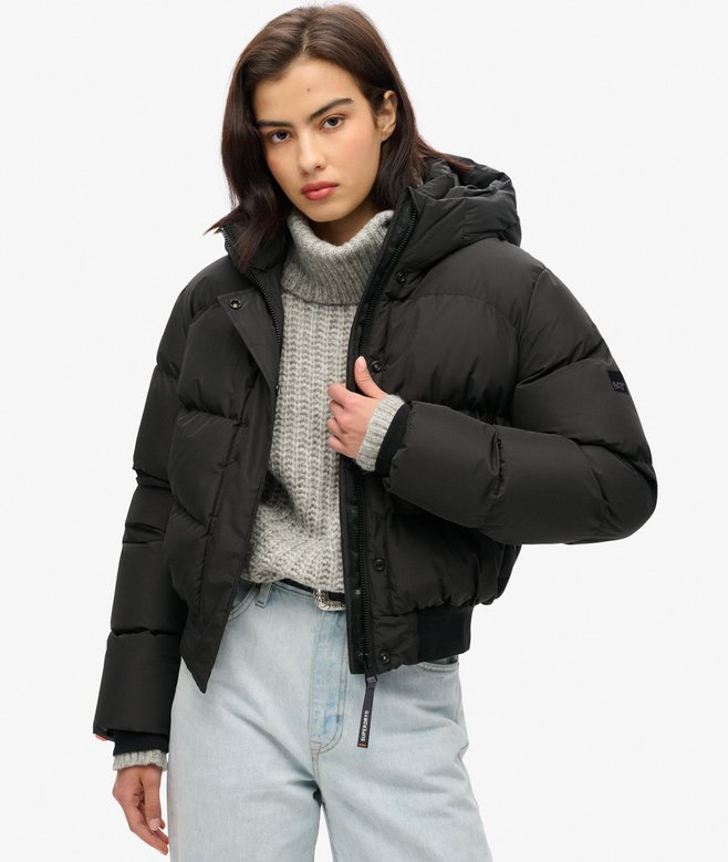 superdry Hooded Sports Puffer Bomber Jacket