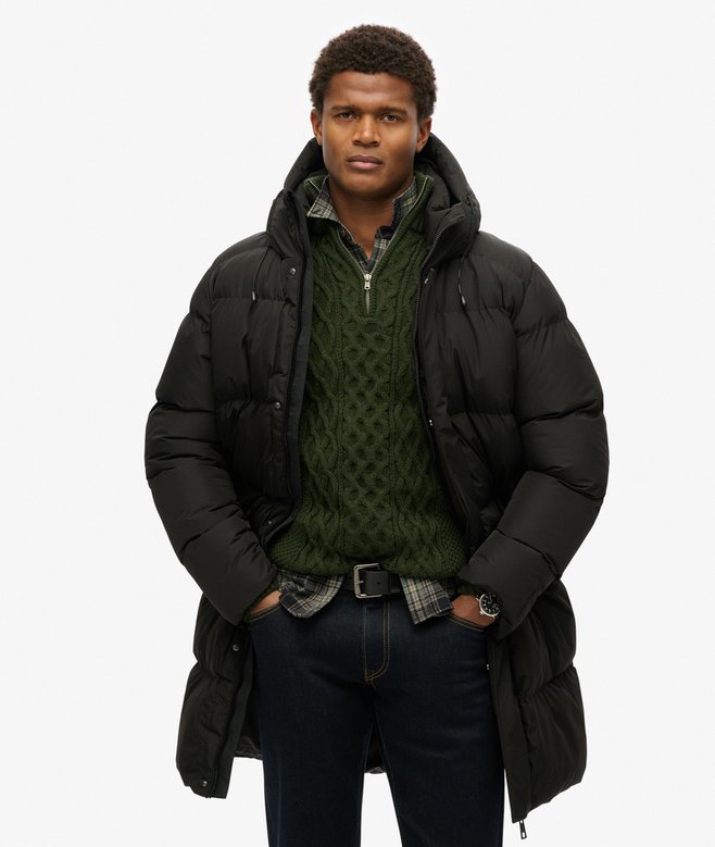 superdry Hooded Sports Puffer Coat