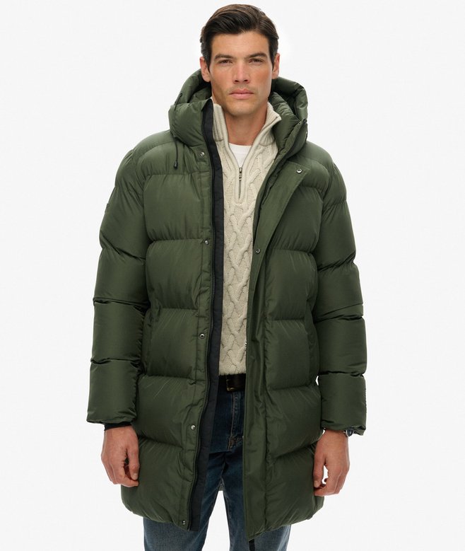 superdry Hooded Sports Puffer Coat
