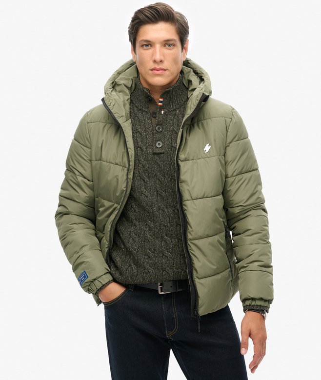 superdry Hooded Sports Puffer Jacket
