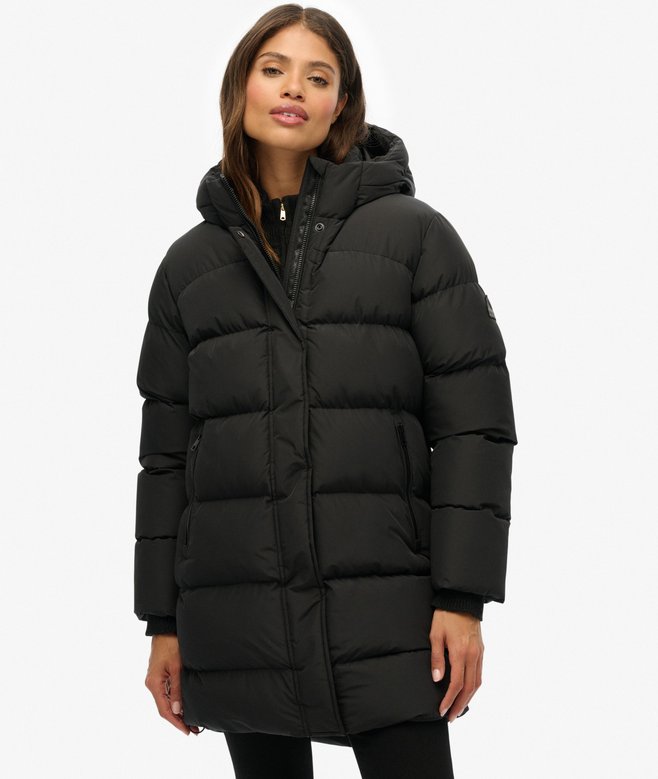 Superdry Hooded Sports Puffer Mid Length Jacket