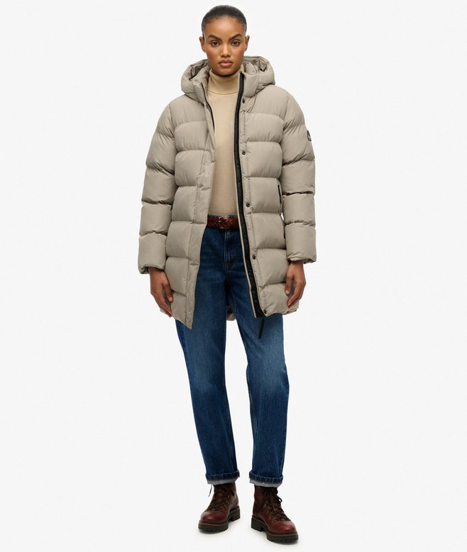 Superdry Hooded Sports Puffer Mid Length Jacket