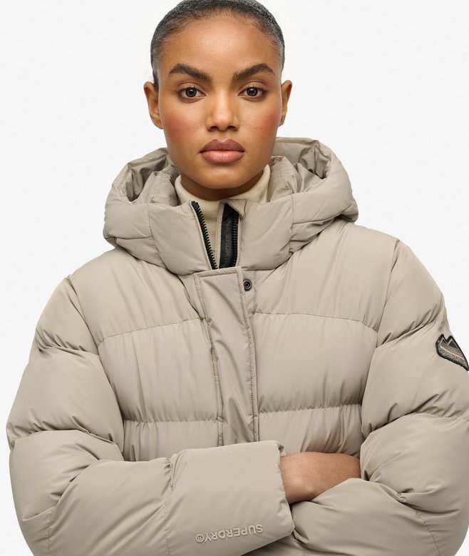 Superdry Hooded Sports Puffer Mid Length Jacket