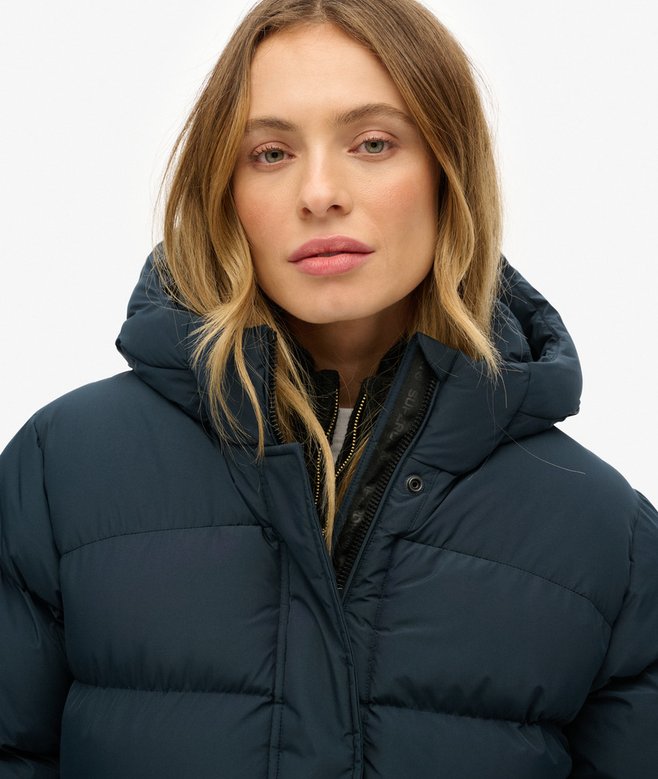 Superdry Hooded Sports Puffer Mid Length Jacket
