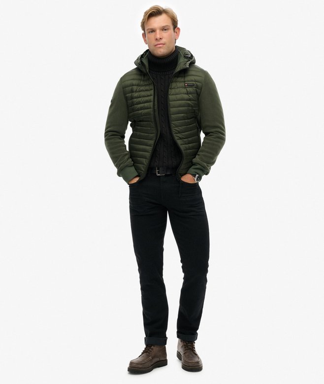Superdry Hooded Storm Fleece Hybrid Jacket