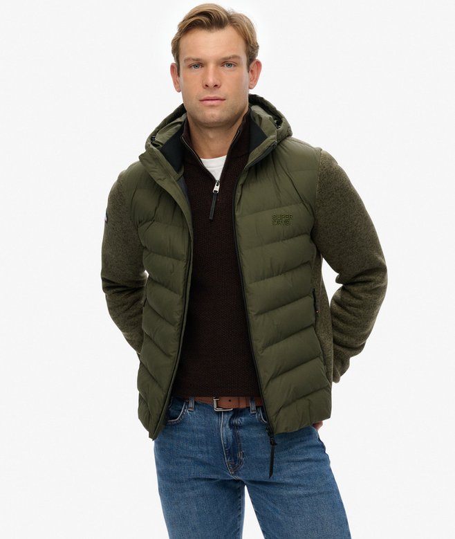 superdry Hooded Storm Knit Hybrid Jacket