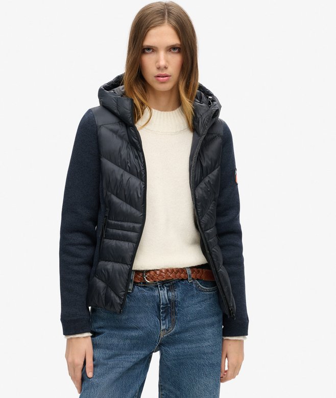 superdry Hooded Storm Knit Hybrid Jacket