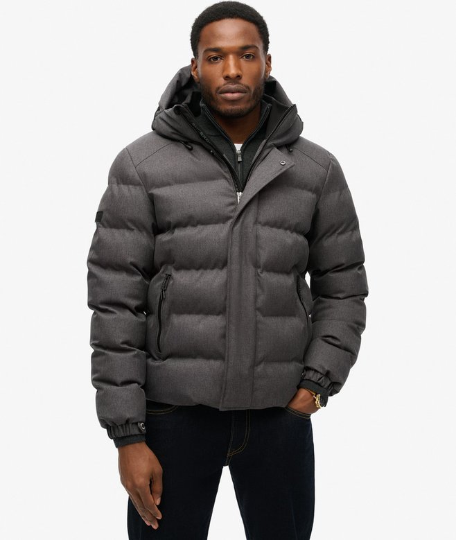Superdry Hooded Tweed Sports Puffer Jacket