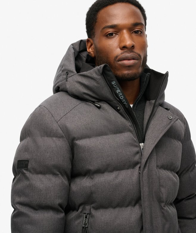 Superdry Hooded Tweed Sports Puffer Jacket