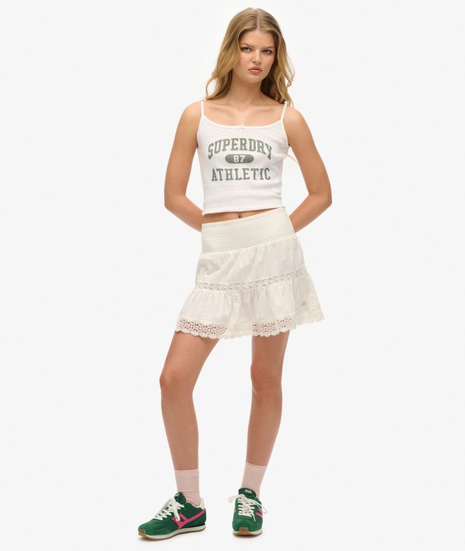 Superdry Ibiza Lace Mix Mini Skirt