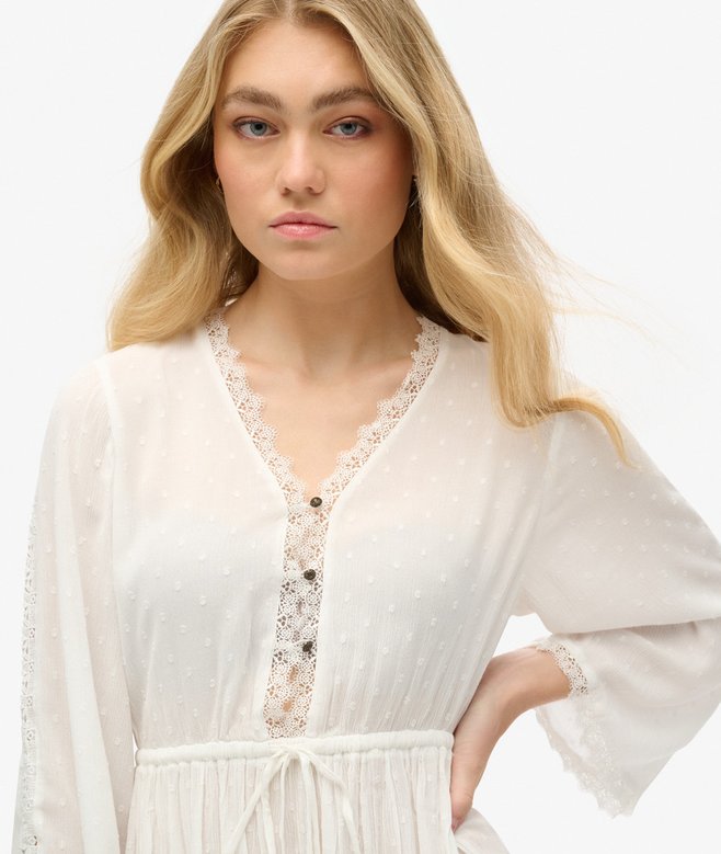 Superdry Ibiza V-Neck Mini Dress