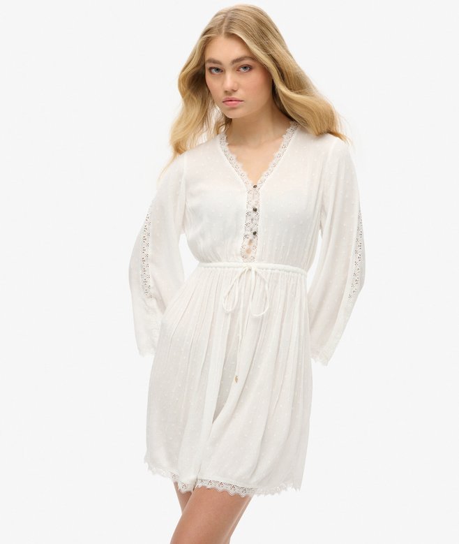 superdry Ibiza V-Neck Mini Dress