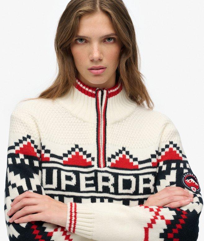 Superdry Intarsia Half Zip Jumper
