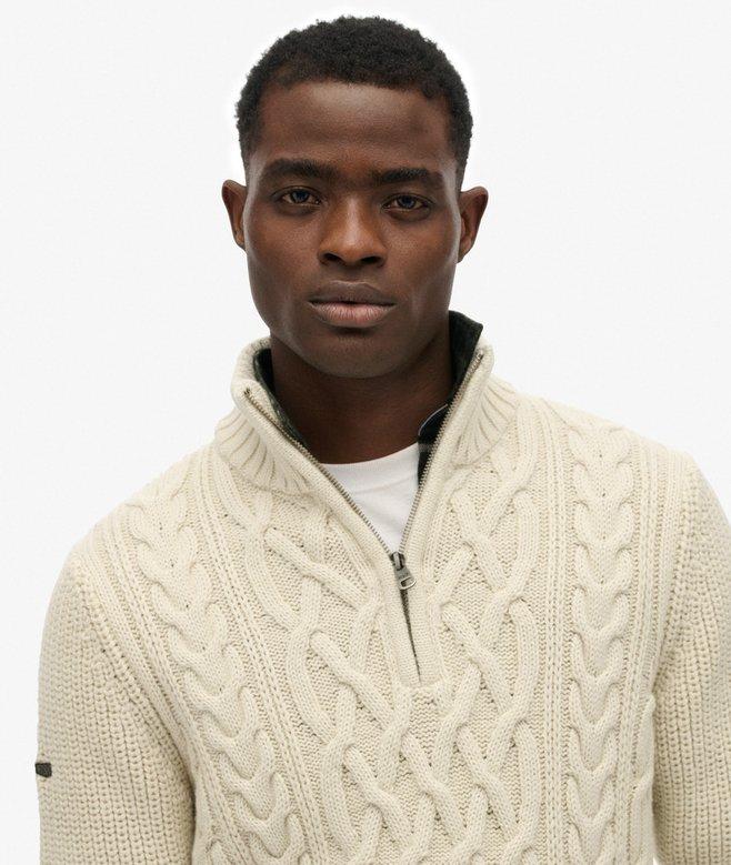 Superdry Jacob Cable Knit Half Zip Jumper
