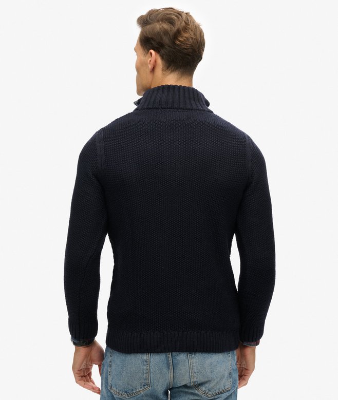 Superdry Jacob Cable Knit Half Zip Jumper