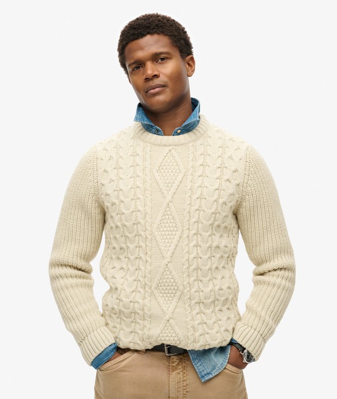 superdry Jacob Cable Knit Jumper