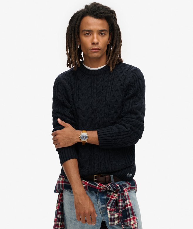 superdry Jacob Cable Knit Jumper