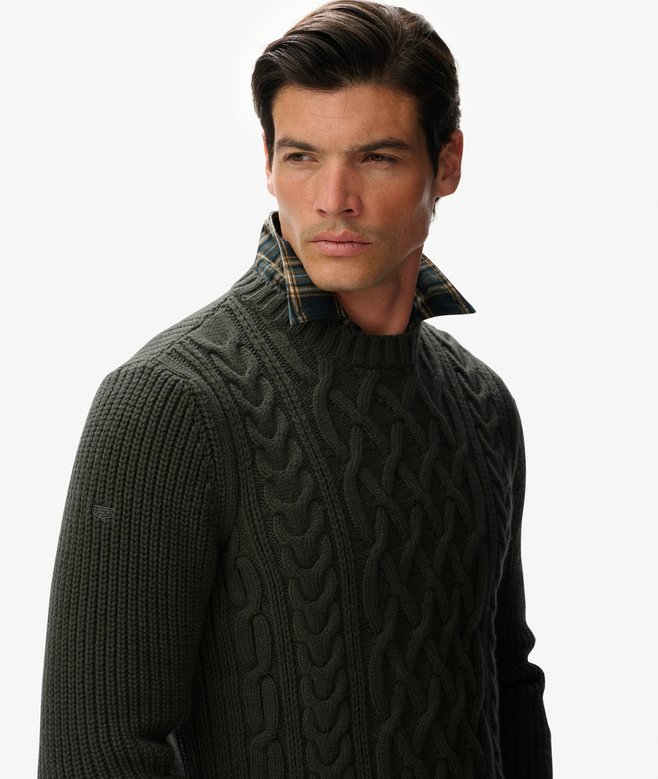 superdry Jacob Cable Knit Jumper