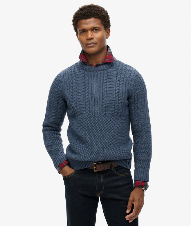 superdry Jacob Cable Knit Jumper