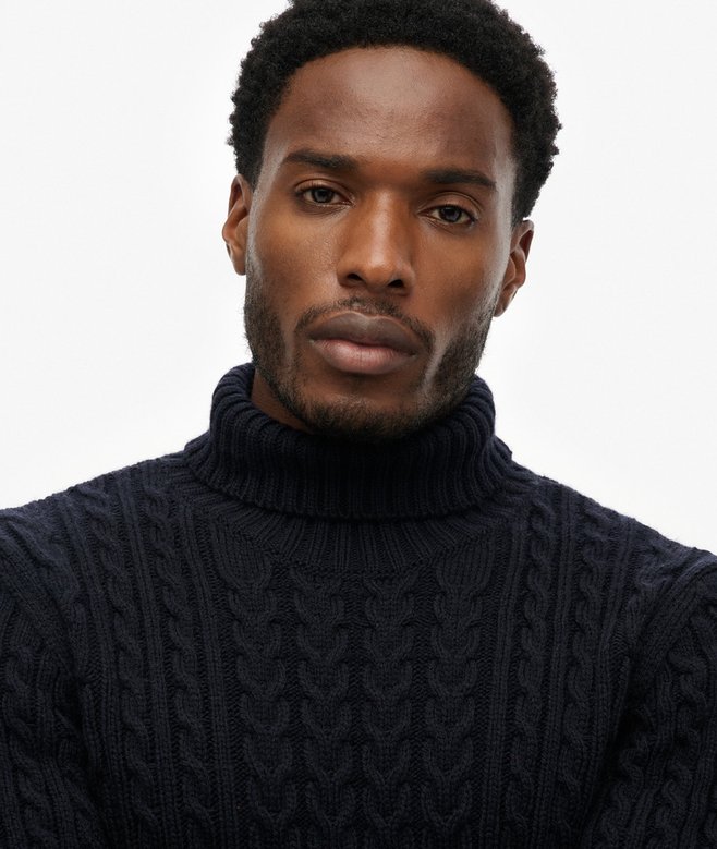 Superdry Jacob Cable Roll Neck Jumper