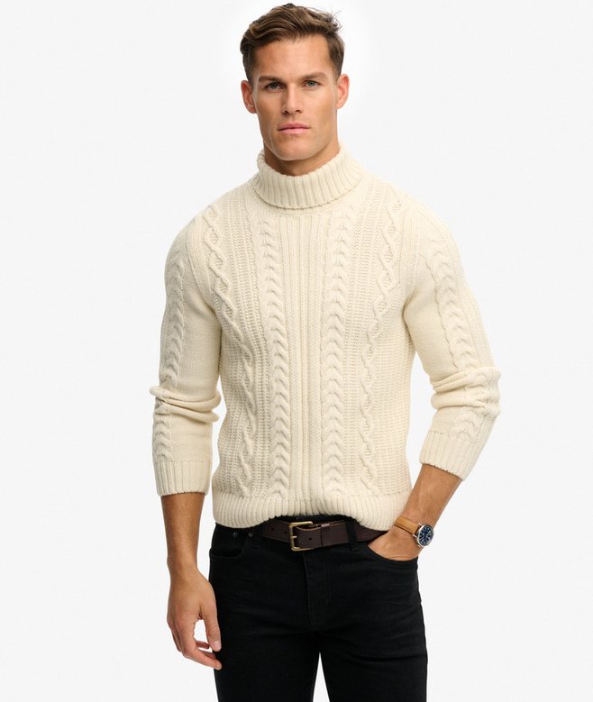 Superdry Jacob Cable Roll Neck Jumper